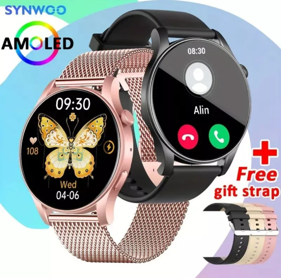 Elegant Smart Watch For Fitness, Calls, Texts, and More! Long Lasting Battery