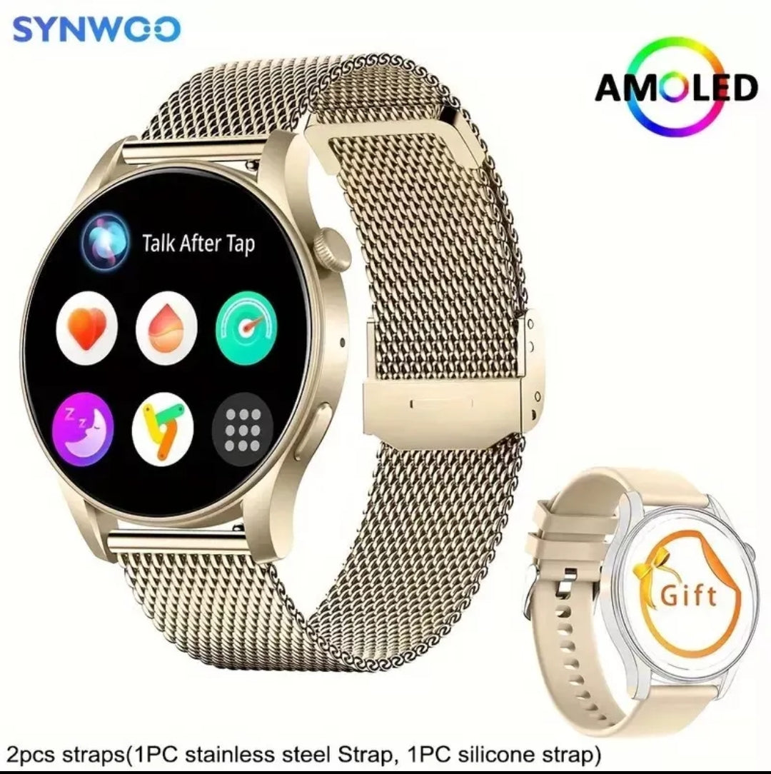 Elegant Smart Watch For Fitness, Calls, Texts, and More! Long Lasting Battery